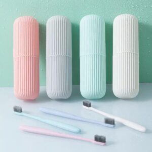 Travel Toothbrush Holder Case (Ribbed Design)