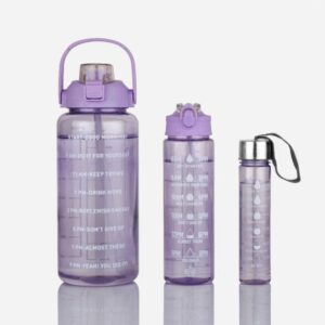 Motivational 3-Piece Water Bottle Set